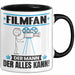 Filmfan Tasse Geschenk für Filmfan Der Mann Der Alles Kann Geschenkidee zum Geburtstag Schwarz Trendation