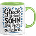 Sohn Tasse Geschenk Glueck Ist Einen Sohn Wie Dich Geschenkidee Mama Papa Grün Trendation