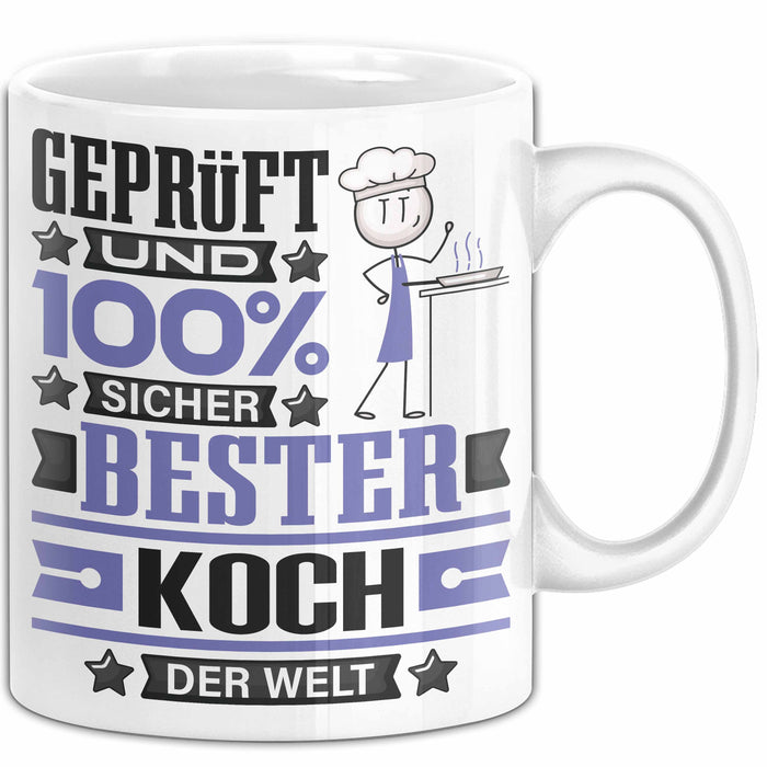 Koch Geschenk Lustiger Spruch für Koch Geschenkidee Bester Koch Der Welt Weiß Trendation