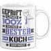 Koch Geschenk Lustiger Spruch für Koch Geschenkidee Bester Koch Der Welt Weiß Trendation