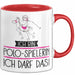 Geschenk für Polo-Spielerin Tasse Lustige Geschenkidee Geburtstag Ich Bin Polo-Spielerin Ich Darf Das Rot Trendation