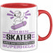 Skater Geschenk Tasse Ich Bin Skater Aber Sag Doch Einfach Superheld Lustige Geschenkdiee für Skater Kaffee-Becher Rot Trendation