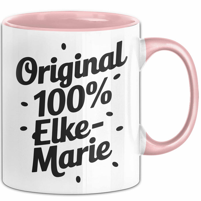 Elke-Marie Tasse Geschenk Original 100% Elke-Marie Geschenkidee Geburtstag Rosa Trendation