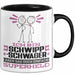 Schwippschwager Geschenk Tasse Ich Bin Schwippschwager Aber Sag Doch Einfach Superheld Lustige Geschenkdiee für Schwippschwager Kaffee-Becher Schwarz Trendation