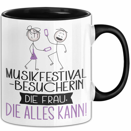 Musikfestival-Besucherin Geschenk Tasse Becher Die Frau Die Allen Kann Geschenkidee für eine Musikfestival-Besucherin Lustig Trendation