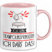 Geschenk für Trampolinspringerin Tasse Lustige Geschenkidee Geburtstag Ich Bin Trampolinspringerin Ich Darf Das Rosa Trendation