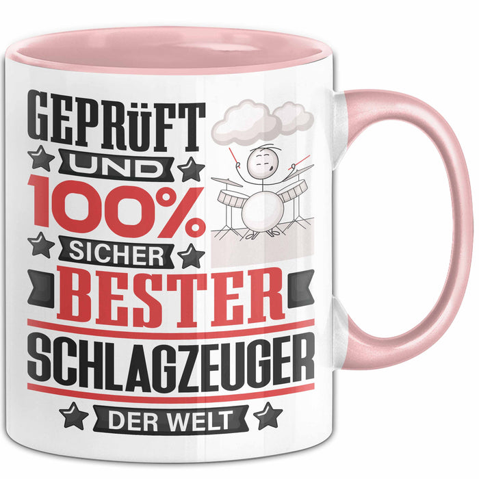 Schlagzeuger Geschenk Lustiger Spruch für Schlagzeuger Geschenkidee Bester Schlagzeuger Der Welt Rosa Trendation