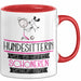 Hundesitterin Weil Es Keinen Schöneren Beruf Gibt Tasse Geschenk für Eine Hundesitterin Lustig Rot Trendation