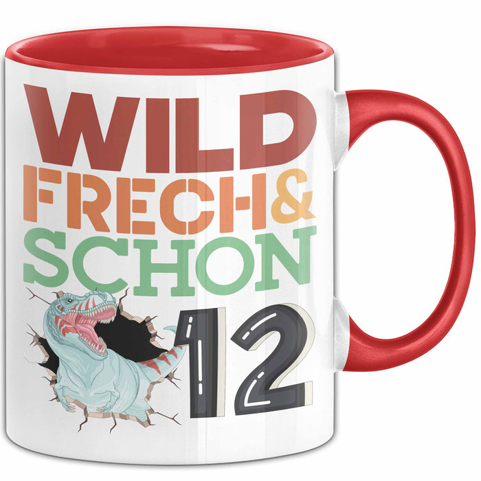 12. Geburtstag Geschenk Tasse Becher Wild Frech Und Schon 12 Rot Trendation