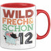 12. Geburtstag Geschenk Tasse Becher Wild Frech Und Schon 12 Rot Trendation