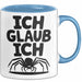 Spinne Vogelspinne Tier Tasse Geschenk Lustige Geschenkidee Spruch Ich Glaub Ich Blau Trendation