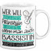 Bassistin Tasse Geschenk Spruch Wer Will Schon Prinzessin Sein Wenn Man Auch Bassistin Sein Kann Weiß Trendation