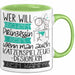 Katzenspielzeug-Designerin Tasse Geschenk Spruch Wer Will Schon Prinzessin Sein Wenn Man Auch Katzenspielzeug-Designerin Sein Kann Grün Trendation