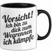 Lustige Tasse Geschenk Zu Dick Zum Wegrennen Ich Kaempfe Geschenkidee Humor Schwarz Trendation
