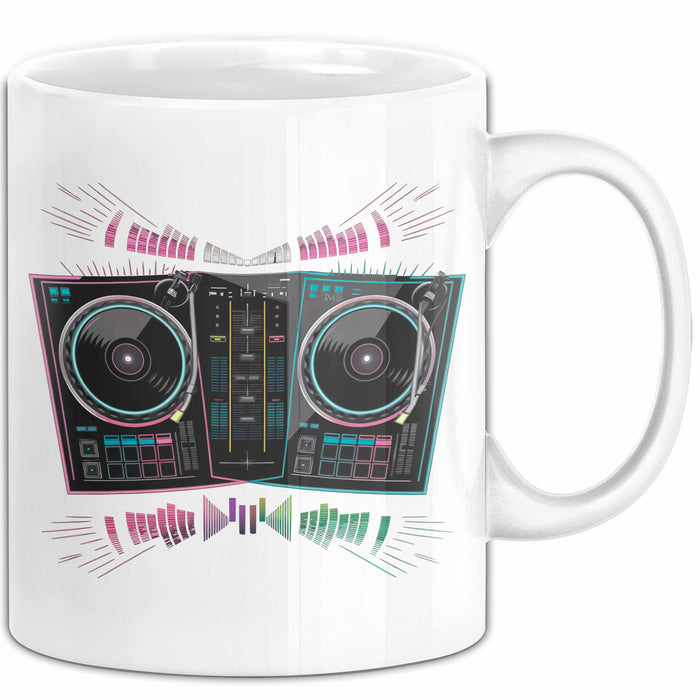 DJ Tasse Geschenkidee für Musikmixer Fans Weiß Trendation