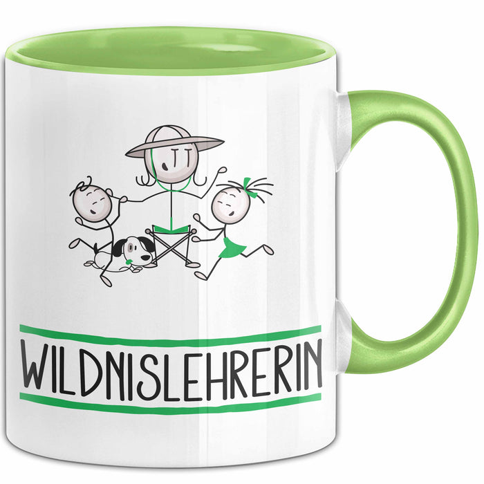 Geschenk für Wildnislehrerin Tasse Lustige Geschenkidee Geburtstag Ich Bin Wildnislehrerin Ich Darf Das Grün Trendation