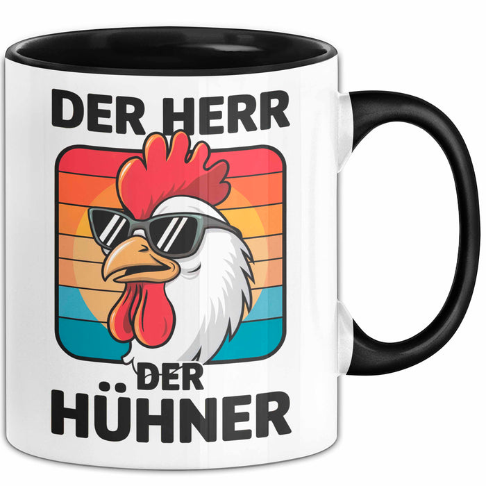 Huhn Tier Bauer Tasse Becher Geschenk Lustige Geschenkidee Spruch Der Herr Der Hühner Trendation