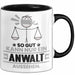 Anwalt Geschenk Tasse So Gut Kann Nur Ein Anwalt Aussehen Geschenkidee Kaffee-Becher Schwarz Trendation