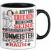 Tonmeister Geschenk Tasse Lustiger Spruch Erheben Sie Sich Der Tonmeister Betritt den Raum Schwarz Trendation