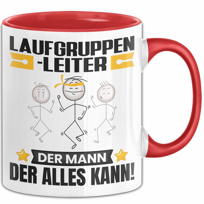Laufgruppenleiter Tasse Geschenk für Laufgruppenleiter Der Mann Der Alles Kann Geschenkidee zum Geburtstag Rot Trendation