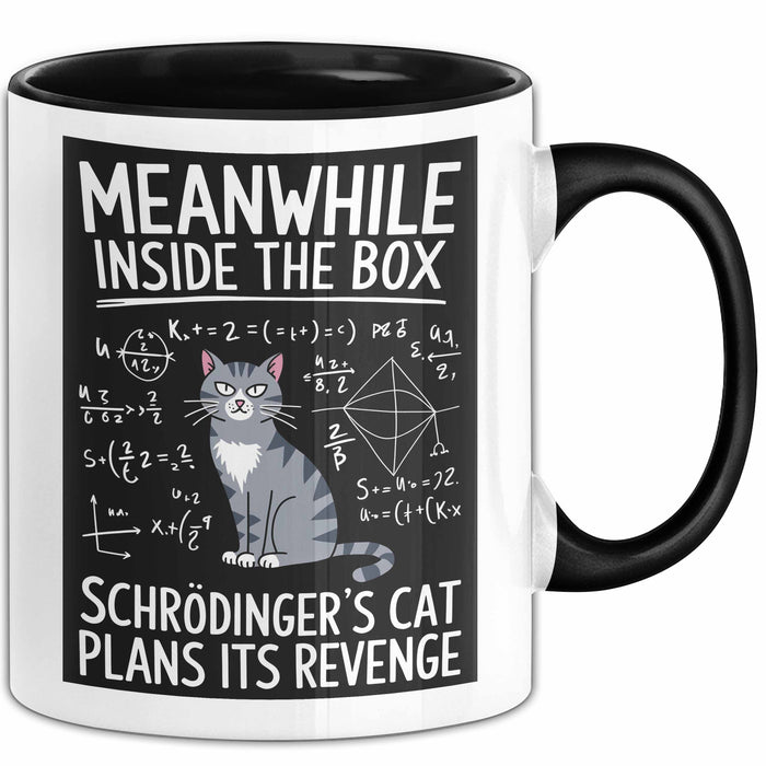 Mathe Mathematik Physik Lehrer Tasse Geschenk Lustige Geschenkidee Spruch In Der Box Schmiedet Schrödingers Katze Ihren Racheplan Trendation
