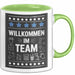 Office Arbeitskollege Tasse Geschenk Lustige Geschenkidee Spruch Willkommen Im Team Grün Trendation