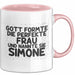 Simone Tasse Gott Formte Die Perfekte Frau Und Nannte Sie Simone Geschenk Rosa Trendation