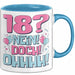 18er Geburtstag Geschenk Männer Frauen 18 Nein Doch Ohhhh Lustiger Spruch Geschenkidee Kaffee-Becher Blau Trendation