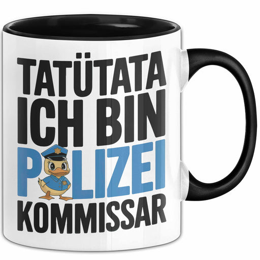 Polizisten Gummiente Tasse Geschenk Lustige Geschenkidee Spruch Tatütata Ich Bin Polizei Kommissar Trendation