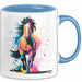 Pferde Tierliebhaber Tasse Geschenk Lustige Geschenkidee Spruch Blau Trendation