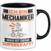 Mechaniker Tasse Geschenk für Mechaniker Geburtstag Lustiger Spruch Kaffee-Becher Was Ist Deine Superkraft Trendation