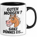 Pferde Tierliebhaber Tasse Geschenk Lustige Geschenkidee Spruch Guten Morgen? Ganz Dünnes Eis Schwarz Trendation