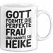 Heike Tasse Geschenk Gott Formte Die Perfekte Frau Heike Geschenkidee Weiß Trendation