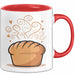 Brotbäcker Tasse Geschenkidee für Teigknet Fan Rot Trendation