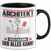 Architekt Tasse Geschenk für Architekt Der Mann Der Alles Kann Geschenkidee zum Geburtstag Schwarz Trendation