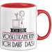 Geschenk für Vogeltrainerin Tasse Lustige Geschenkidee Geburtstag Ich Bin Vogeltrainerin Ich Darf Das Rot Trendation