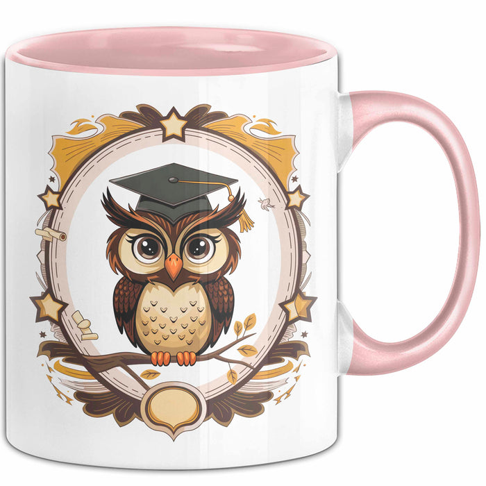 Eulenliebhaber Tasse Geschenkidee für Nachtwesen Fans Rosa Trendation