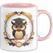 Eulenliebhaber Tasse Geschenkidee für Nachtwesen Fans Rosa Trendation