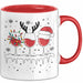 Wein-Trinker Geschenk Weihnachten Rotwein Geschenkidee Weintrinkerin Grafik Kaffee-Becher Rot Trendation