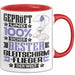Gleitschirmflieger Geschenk Lustiger Spruch für Gleitschirmflieger Geschenkidee Bester Gleitschirmflieger Der Welt Rot Trendation