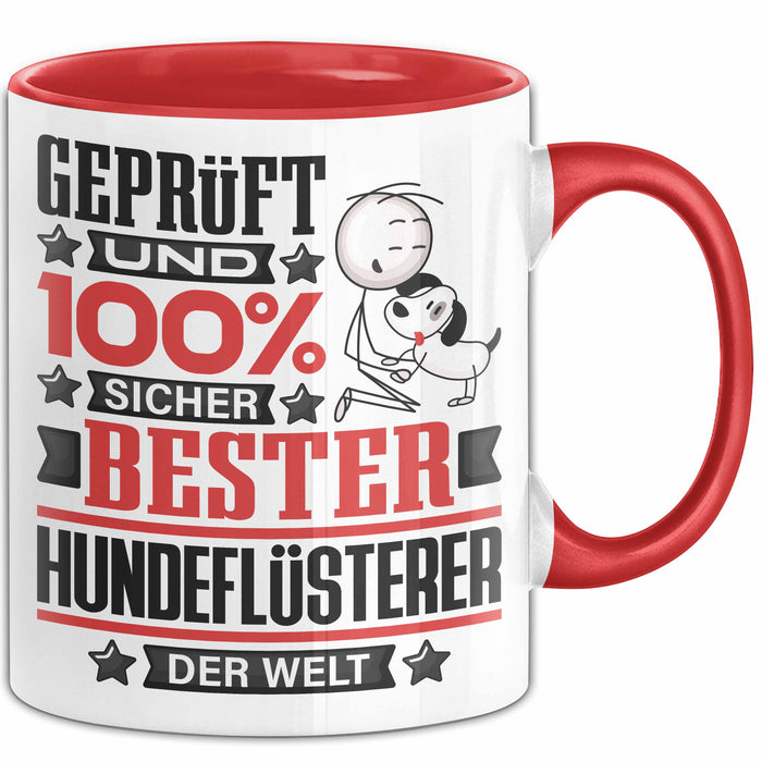 Hundeflüsterer Geschenk Lustiger Spruch für Hundeflüsterer Geschenkidee Bester Hundeflüsterer Der Welt Rot Trendation