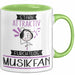 Musikfan Tasse Geschenk Becher Stark Attraktiv Furchtlos Musikfan Lustige Geschenkidee Grün Trendation