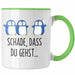 Trendation - Jobwechsel Tasse Geschenk Kollegin Kollege Abschied Lustig Abschiedsgeschenk Sprüche Neuer Job Schade Dass Du Gehst Grün Trendation