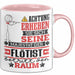 Flötist Geschenk Tasse Lustiger Spruch Erheben Sie Sich Der Flötist Betritt den Raum Rosa Trendation
