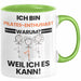 Pilates-Enthusiast Geschenk Tasse Lustiger Spruch Ich Bin Pilates-Enthusiast Warum Weil Ich Es Kann Geschenkidee Bester Pilates-Enthusiast Geburtstag Kaffee-Becher Grün Trendation