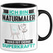 Naturmaler Tasse Geschenk für Naturmaler Geburtstag Lustiger Spruch Kaffee-Becher Was Ist Deine Superkraft Schwarz Trendation