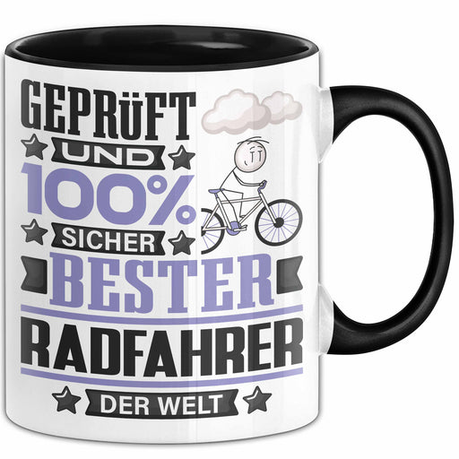 Radfahrer Geschenk Lustiger Spruch für Radfahrer Geschenkidee Bester Radfahrer Der Welt Schwarz Trendation