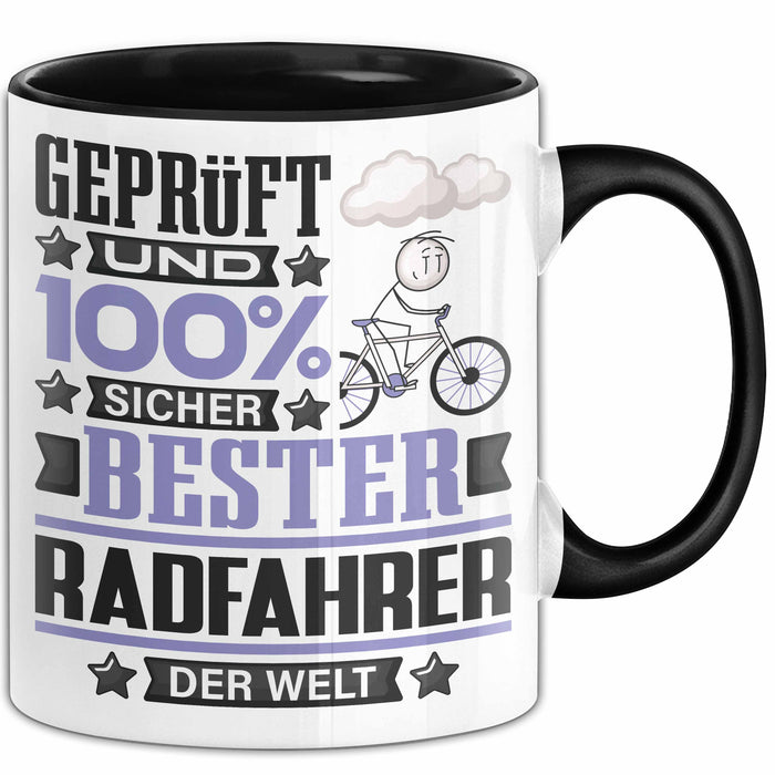 Radfahrer Geschenk Lustiger Spruch für Radfahrer Geschenkidee Bester Radfahrer Der Welt Schwarz Trendation