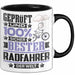 Radfahrer Geschenk Lustiger Spruch für Radfahrer Geschenkidee Bester Radfahrer Der Welt Schwarz Trendation