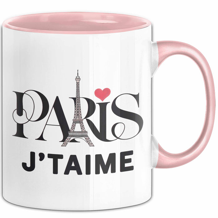 Frankreich Paris Eiffelturm Tasse Geschenk Lustige Geschenkidee Spruch Rosa Trendation